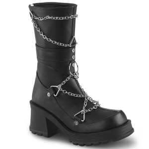 Vegan blockabsatz 7 cm DemoniaCult BRATTY-120 chunky heel plateaustiefel