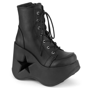 Vegan emo 13 cm DYNAMITE-106 Demonia wedge plateauboots schwarz