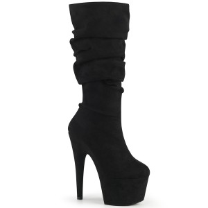 Vegan suede 18 cm ADORE-1061 exotic pole dance stiefel in schwarz