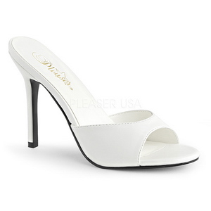 Weiss 10 cm CLASSIQUE-01 damen pantoletten schuhe