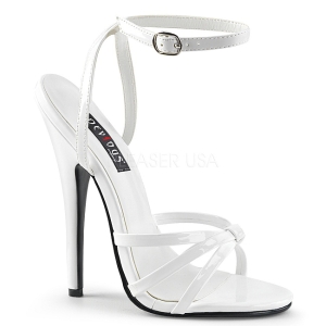 Weiss 15 cm Devious DOMINA-108 Sandaletten mit high heels