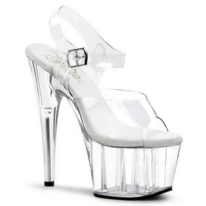 Weiss 18 cm ADORE-708 Acryl Plateau High Heels