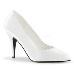 Weiss Lack 10 cm VANITY-420 High Heels Pumps für Männer