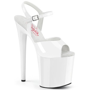 Weisse stöckelschuhe plateau 20 cm NAUGHTY-809 pleaser stöckelschuhe