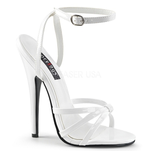 White 15 cm DOMINA-108 transvestite shoes