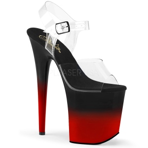 Zweifarbig 20 cm FLAMINGO-808BR-H High Heels Plateauschuhe