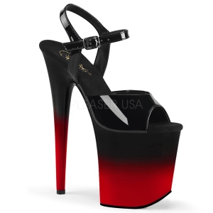 Zweifarbig 20 cm FLAMINGO-809BR-H High Heels Plateauschuhe
