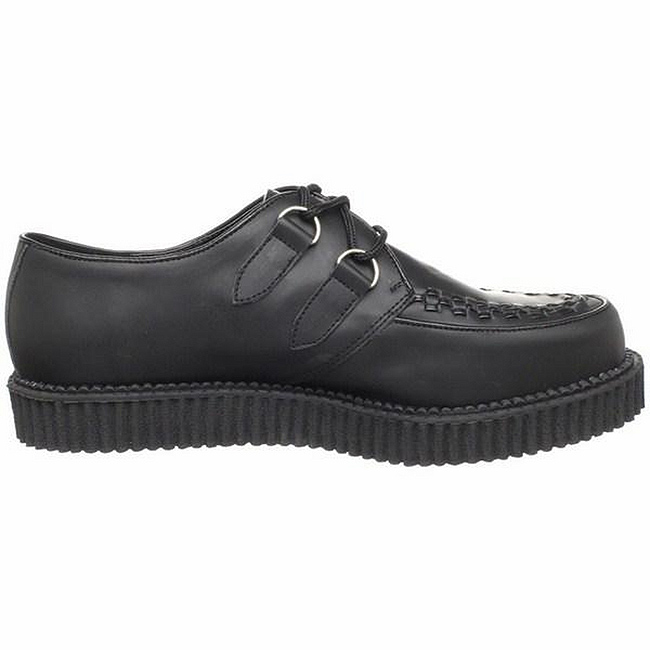 mens black leather creepers