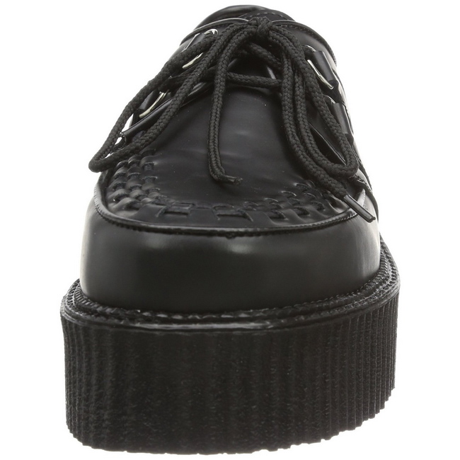 mens black leather creepers