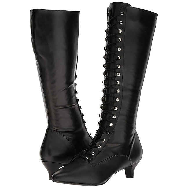 Black Leatherette 5 Cm FAB 2023 Big Size Boots Womens 9927 7 