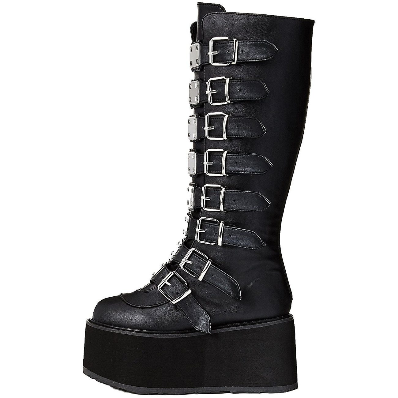 platform boots with buckles cheap