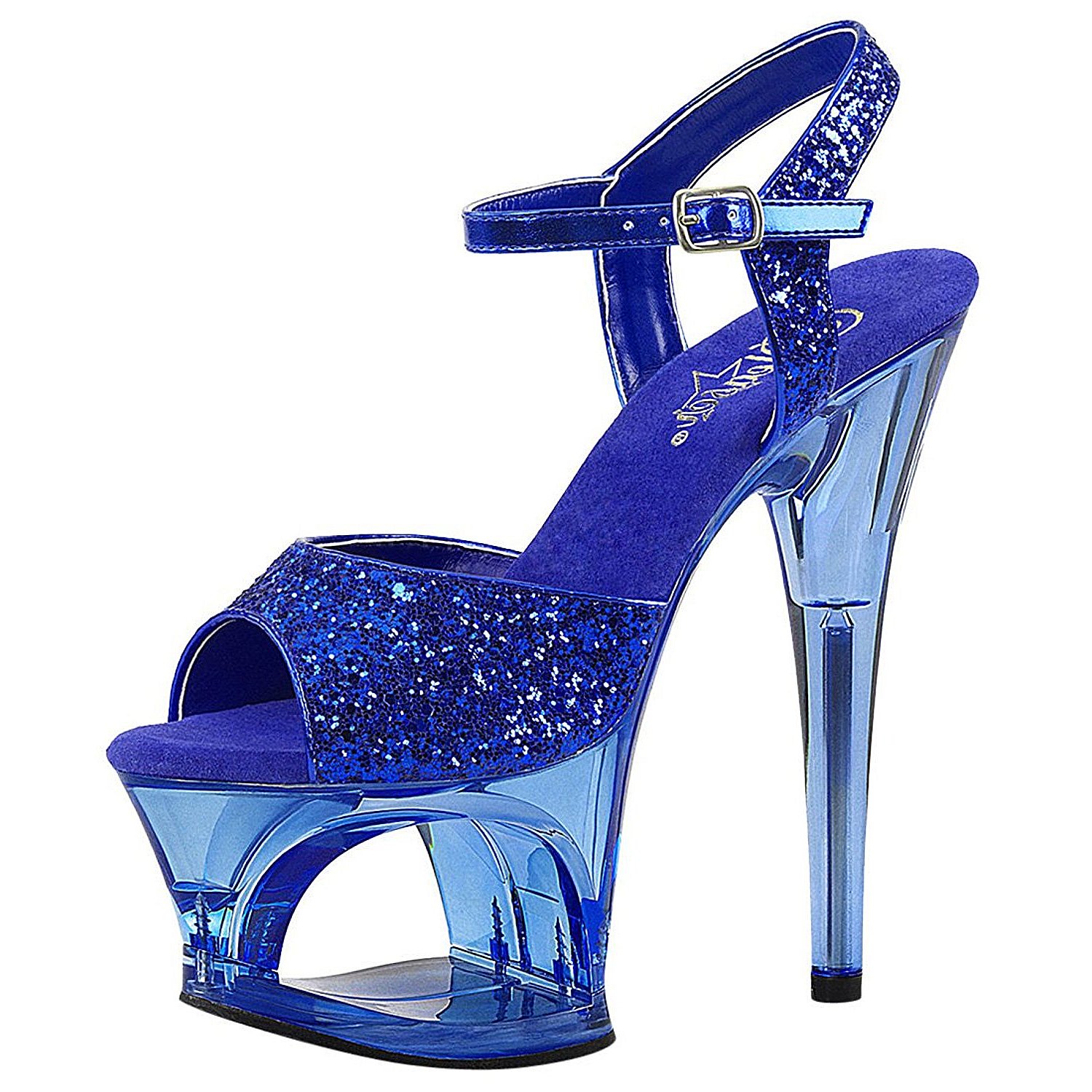 light blue sparkly heels