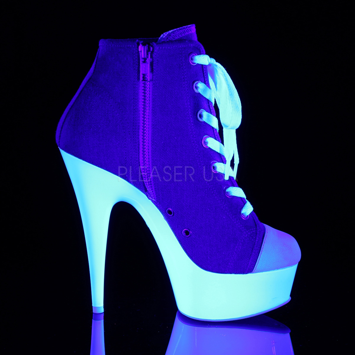 neon blue heels
