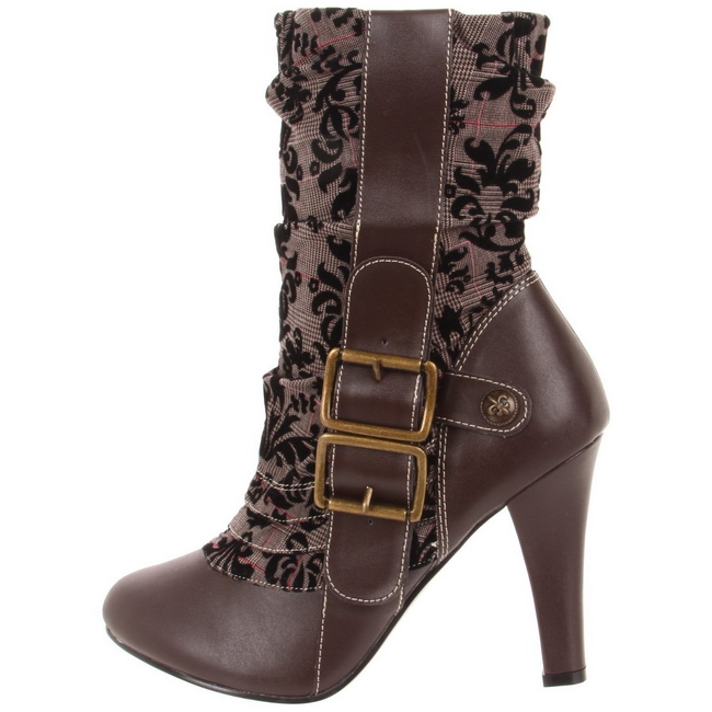 telsa brown strap boot