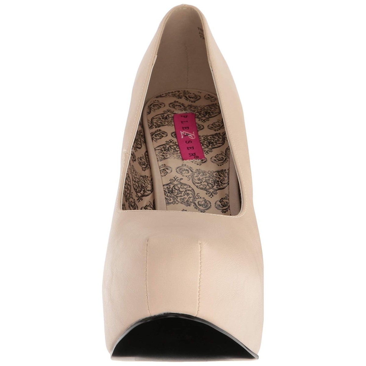 Creme Kunstleder 14,5 cm Burlesque TEEZE-06W herren pumps für breite füsse