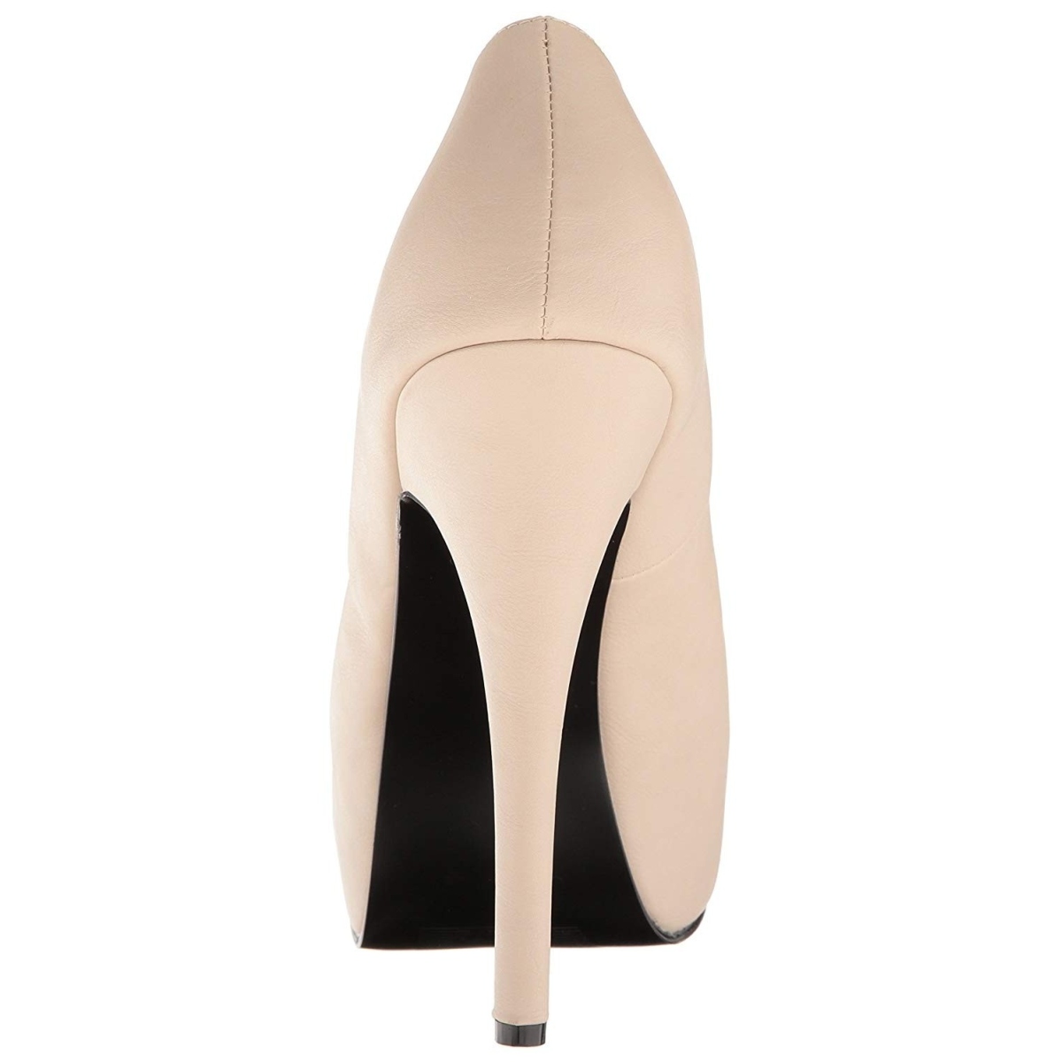 Creme Kunstleder 14,5 cm Burlesque TEEZE-06W herren pumps für breite füsse