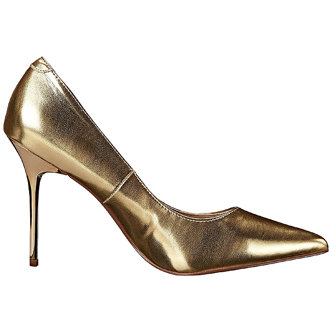 Gold Matt 10 cm CLASSIQUE-20 spitze pumps mit stiletto absatz