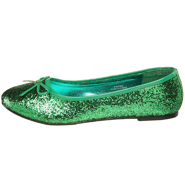 Grün STAR-16G glitter flache ballerinas damen schuhe