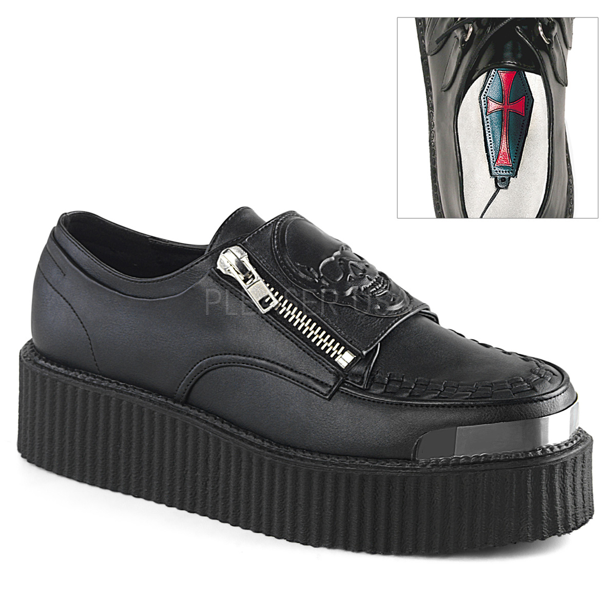 Kunstleder 5 cm V CREEPER 510 Plateau Creepers Schuhe Herren Kunstleder 5 cm V CREEPER 510 Plateau Creepers Schuhe Herren