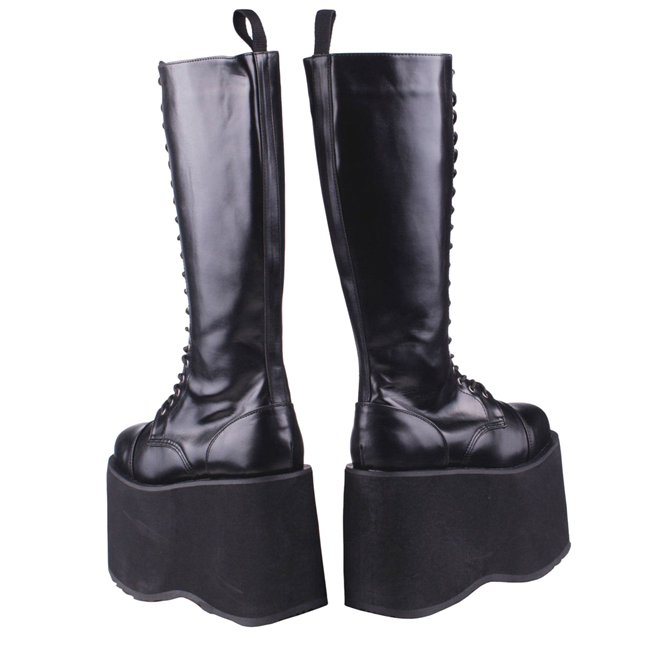Leatherette 15 cm MEGA602 Platform Mens Gothic Boots