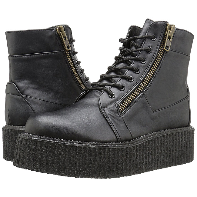 Leatherette 5 cm CREEPER571 Platform Mens Creepers Ankle Boots