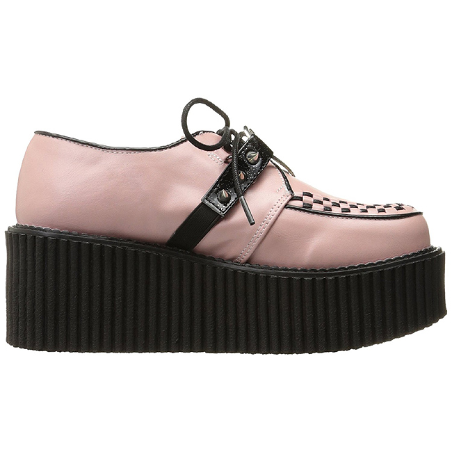 Rosa Kunstleder CREEPER 206 Plateau Creepers Schuhe Damen Rosa Kunstleder CREEPER 206 Plateau Creepers Schuhe Damen