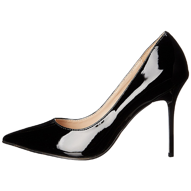 Schwarz Lack 10 cm CLASSIQUE-20 spitze pumps mit stiletto absatz