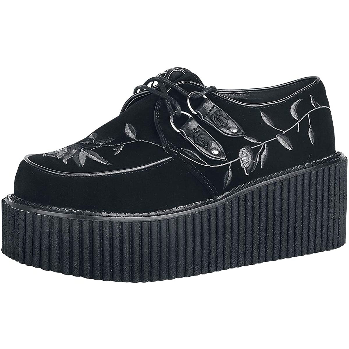 Vegan 7,5 cm CREEPER219 damen creepers schuhe rockabilly plateauschuhe