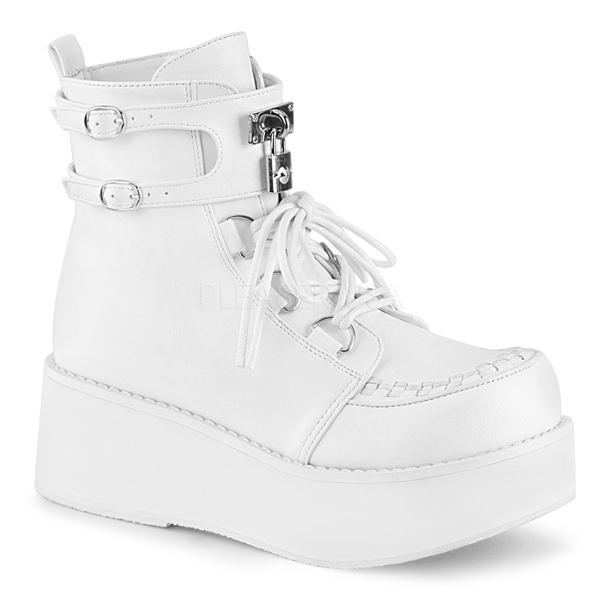 white leatherette sneaker