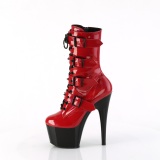 1046TT - 18 cm platform high heel boots patent red