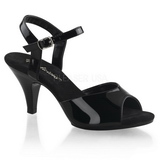 Schwarz Lack 8 cm BELLE-309 High Heel Sandaletten Damen