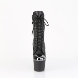 ADORE-1020ESC - 18 cm steel toe high heel boots vegan black