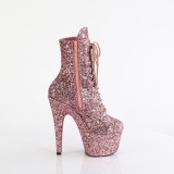ADORE-1020GWR 18 cm pleaser high heels ankle boots glitter rose gold
