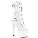 ADORE-1043 - 18 cm platform high heel boots patent white