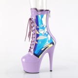 ADORE-1047 - 18 cm platform high heel boots patent lavender