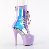 ADORE-1047 - 18 cm platform high heel boots patent lavender