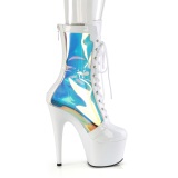 ADORE-1047 - 18 cm platform high heel boots patent white