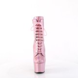 Ankle schnürboots 18 cm ADORE-1020HG boots high heels hologramm rosa