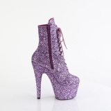 Ankle schnürboots 18 cm ADORE-GWR boots high heels glitzern lavendel