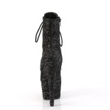 Ankle schnürboots 18 cm ADORE-GWR boots high heels glitzern schwarz