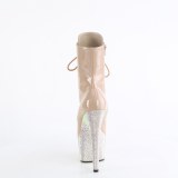 Ankle schnürboots 18 cm BEJ-1020-7 boots high heels strass beige