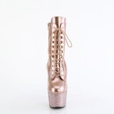 Ankle schnürboots 18 cm BEJ-1020-7 boots high heels strass gold