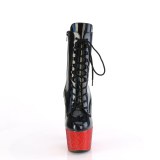 Ankle schnürboots 18 cm BEJ-1020-7 boots high heels strass schwarz rot