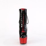 Ankle schnürboots 18 cm BEJ-1020FH-7 boots high heels strass schwarz rot