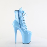 Ankle schnürboots 20 cm FLAMINGO-1020 boots high heels blau