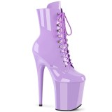 Ankle schnürboots 20 cm FLAMINGO-1020 boots high heels lavendel