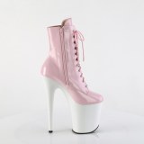 Ankle schnürboots 20 cm FLAMINGO-1020 boots high heels rosa