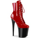Ankle schnürboots 20 cm FLAMINGO-1020 boots high heels rote