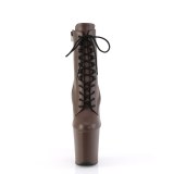 Ankle schnürboots 20 cm FLAMINGO-10202 boots high heels mocha