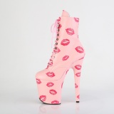 Ankle schnürboots 20 cm FLAMINGO-1020KISSES boots high heels rosa